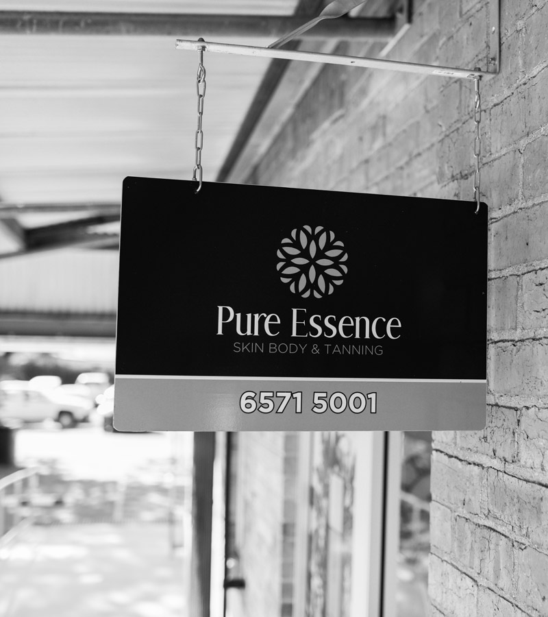 Pure Essence Skin Body & Tanning Salon Sign